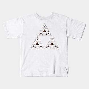 Modified Sierpinski Triangle Fractal Kids T-Shirt